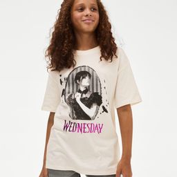 Marks & Spencer Girls Graphic Printed Round Neck Cotton Oversized T-shirt-image-39