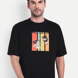 BOLLYWOO.OOO Unisex Bio Finish Graphic Printed Round Neck Cotton Oversized T-shirt-image-81