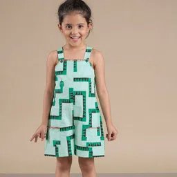 LIL DRAMA Girls Printed Basic Jumpsuit-17