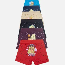 Red Rose Girls Pack Of 6 Printed Cotton Mid-Rise Boy Shorts Briefs-picture-12