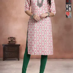 Anouk Rustic Women Pack Of 4 Ethnic Motifs Printed Straight Crepe Kurta-image-50