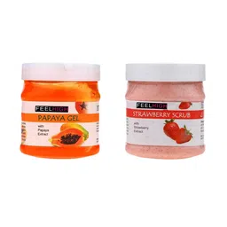 FEELHIGH Set of Papaya Gel & Strawberry Scrub - 500 ml each-15