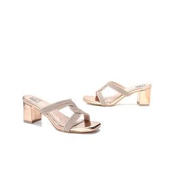 Noosh Women Embellished PU Party Regular Block Crystal Block Heels-image-20