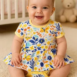 Adhigams Kids Printed Cotton Romper-image-77