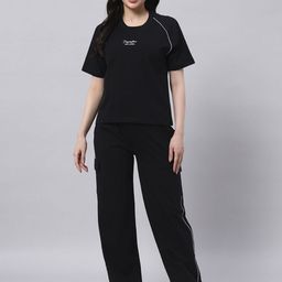 AECK Printed Pure Cotton Round Neck T-Shirt With Trousers Co-Ords Set-image-13