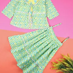 V-Mart Unisex Kids Printed Top with Skirt-36