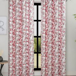 Myntra Elegant Homes Maroon & White 2 Pieces Floral Printed Room Darkening Door Curtains-10