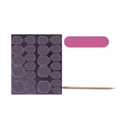 The Pink Truck Set Of 24 Artificial Reusable Nails In Checkered Love Design With Glue image 4