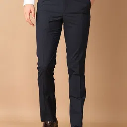 J White by Vmart Men Cotton Mid-Rise Slim Fit Trousers-image-75