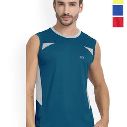 FTX Pack Of 4 Colourblocked Sports Gym Innerwear Vests-picture-3