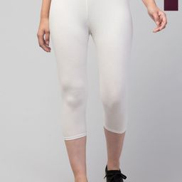 DRAXSTAR Women Pack Of 2 Low Rise Slip-On Skinny Fit Capris-31