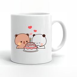 Mr UVD White & Brown Graphic Printed Ceramic Glossy Mug 350 ml-image-76