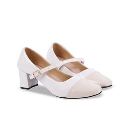 Shoetopia Women Block Pumps with Buckles-57