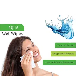 CRIBE Set Of 4 Aloe Vera & Aqua Extract Wet Cleansing Wipes With Vitamin E - 25 Wipes Each image 5