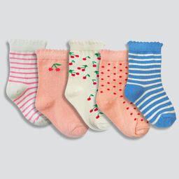 YKKids Pack Of 5 Ankle-Length Assorted Socks-image-2