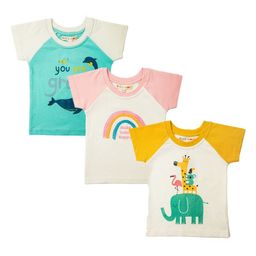 TIDY SLEEP Kids 3 Printed Moisture Wicking Applique T-shirt-57