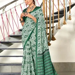 DIVASTRI Floral Block Print Saree-picture-51
