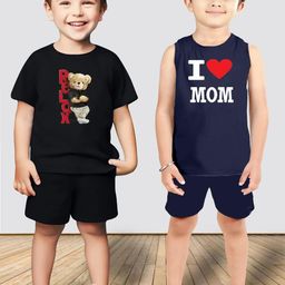 MGRS Boys Pure Cotton Printed T-shirt & Shorts-picture-25