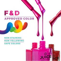 JUICE Set Of 7 One Coat Longlasting Finish with Quick Dry Nail Paint - 11 ml Each image 4