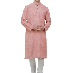 Exotic India Men Pure Cotton Kurta with Pyjamas &-image-55