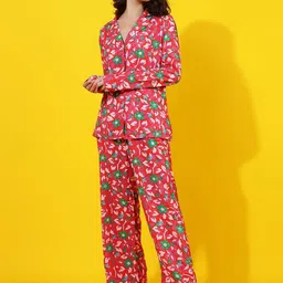 Stylecast X Kotty Printed Collard Neck Long Sleeve Shirt With Trouser Co-Ords-image-94