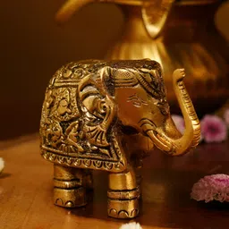 JAYPORE Gold-Toned Elephant Idol Showpiece-image-14