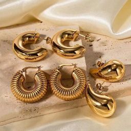 Jewels Galaxy Contemporary Half Hoop Earrings-image-13