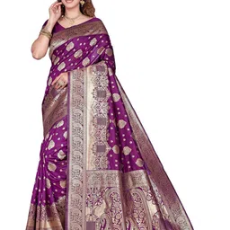 Melok Woven Design Zari Art Silk Banarasi Saree-47