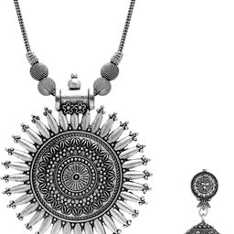 Oxidised Silver Silver Jewellery Set (Pack of 1)-image-87