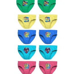 HPA Infants Pack Of 10 Printed Pure Cotton Basic Brief Kids Brief_Pk10-image-26