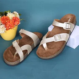 Lavie Women Open Toe Flats With Buckles-image-6