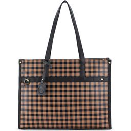 K London Women Checked Structured Shoulder Bag-3