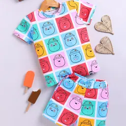 YK X Minute Mirth Boys Pure Cotton Printed T-shirt with Shorts-85