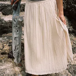 LULU & SKY Smocked Waistband A-line Skirt-picture-31