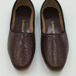 Jutti Crafts Men Textured Mojaris Flats-picture-24