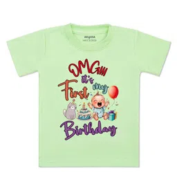Arvesa Kids Typography Printed Applique T-shirt-image-58