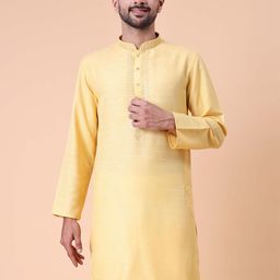 MAAHI FABS Men Woven Design Embroidered Festive Cotton Straight Kurta-image-27