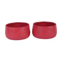 Amaya Decors 2-Pcs Maroon Textured Planter-42