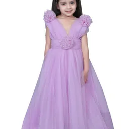 EthIndia Girls Embellished Net Maxi Dress-picture-2