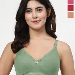 LILY Women Pack of 4 Full Coverage Non-Wired and Non Padded Bra-picture-40