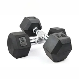HackerX Set Of 2 Fixed Weight Dumbbell - 5Kg Each-49