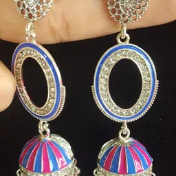 Bareilyy Women Contemporary Jhumkas Earrings-56