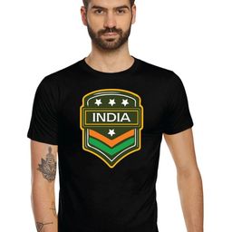 Tantra India Badge Printed Cotton T-shirt-image-88
