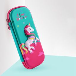 YK Girls Set Of 2 Unicorn Printed 3D Pencil Boxes with Zip-picture-34