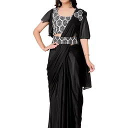 HARIOM FASHION Girls Blue Sarees-picture-44