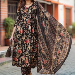 Moda Rapido Women Printed Kurta with Trousers & Dupatta-picture-16