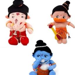 Beautiful Soft and Cute of Ganesh ji , Krishan ji and Hanuman ji Stuff Toy Combo for special one .- 30 cm-41