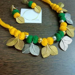 MAYANKS Gold-Tone Necklace and Earrings-image-28