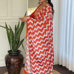 URMIR FASHION Women Embroidered Pleated Thread Work Kurta with Trousers & With Dupatta-picture-40