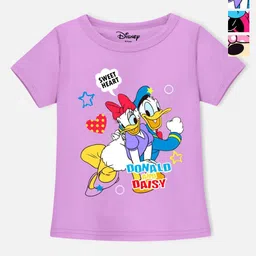 Disney By Miss and Chief Girls 3 Printed Applique T-shirt-image-77